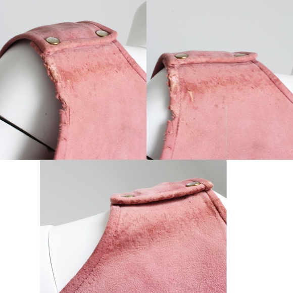 Bonnie Cashin Crop Top, Maxi Skirt + Obi Belt 3pc Set Pink Suede 1970s - Picture 8 of 12